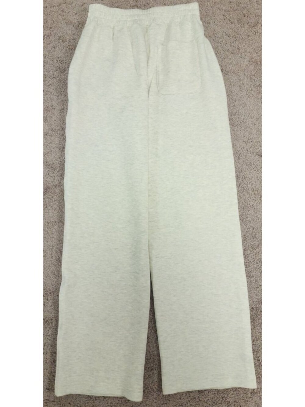 NWT SPANX AE Brushed Straight Leg Pants Heather Cream Small - Picture 3 of 7